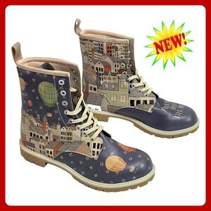 DOGO Floating Into The Night Womens‎ Boots US 10 EU 41 Hot Air Balloon New SZ